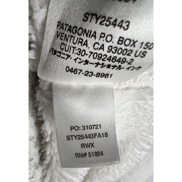 Patagonia Sweater Women Size Small Re-Tool Snap-T Fleece Pullover White Pockets - Picture 8 of 9